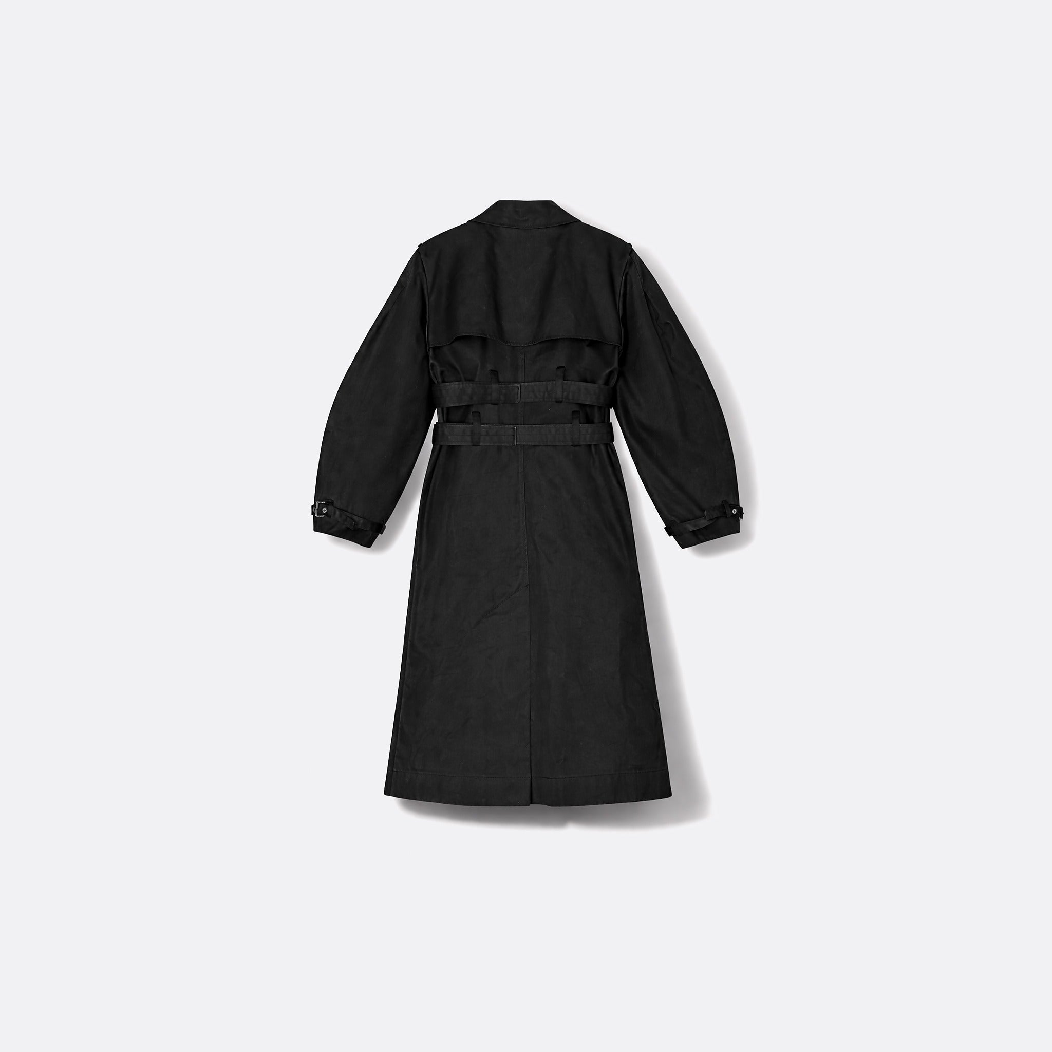 The Belted Double-Breasted Coat from GANNI in Black