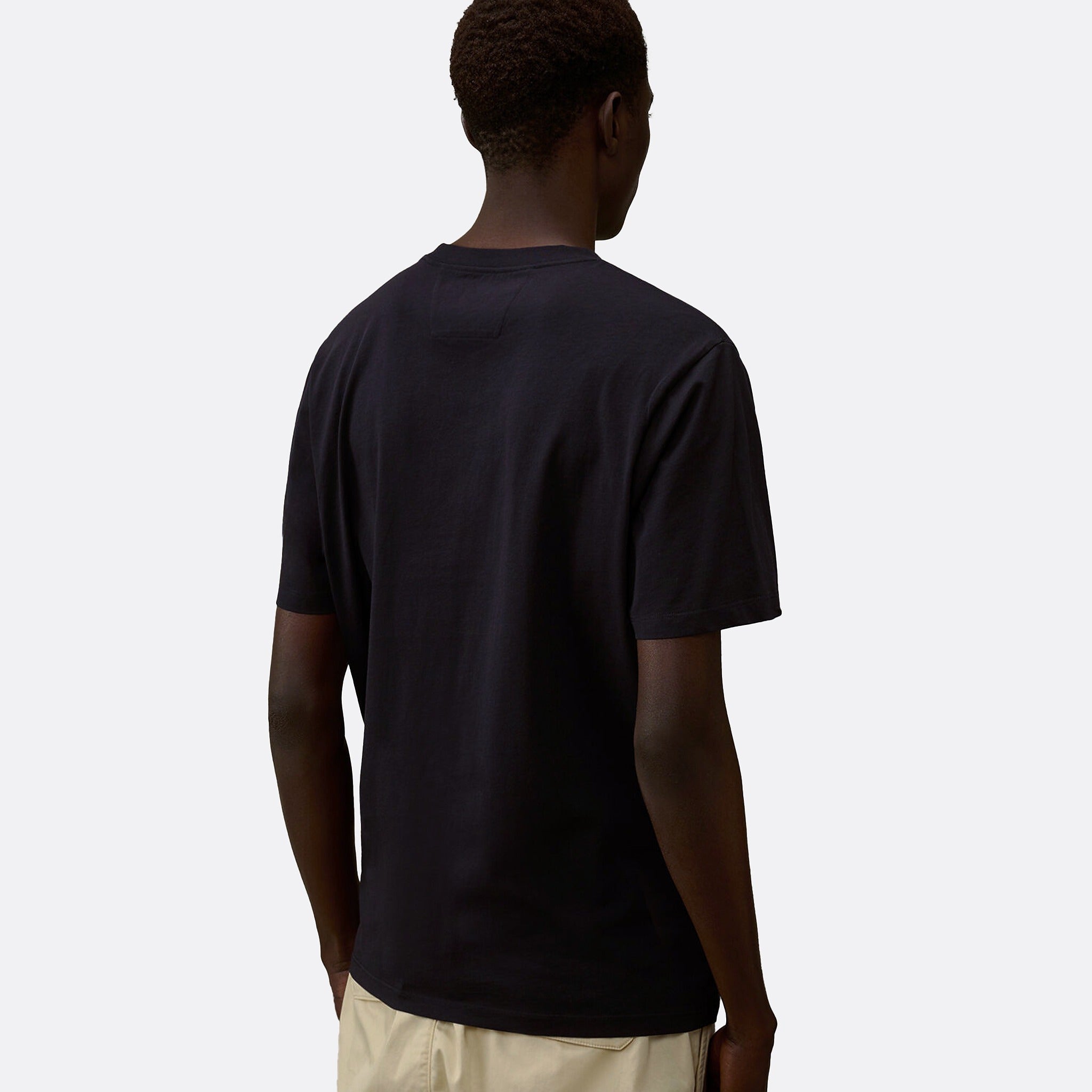 30/1 Jersey Short Sleeve Logo Patch T-Shirt from C.P. Company in Navy
