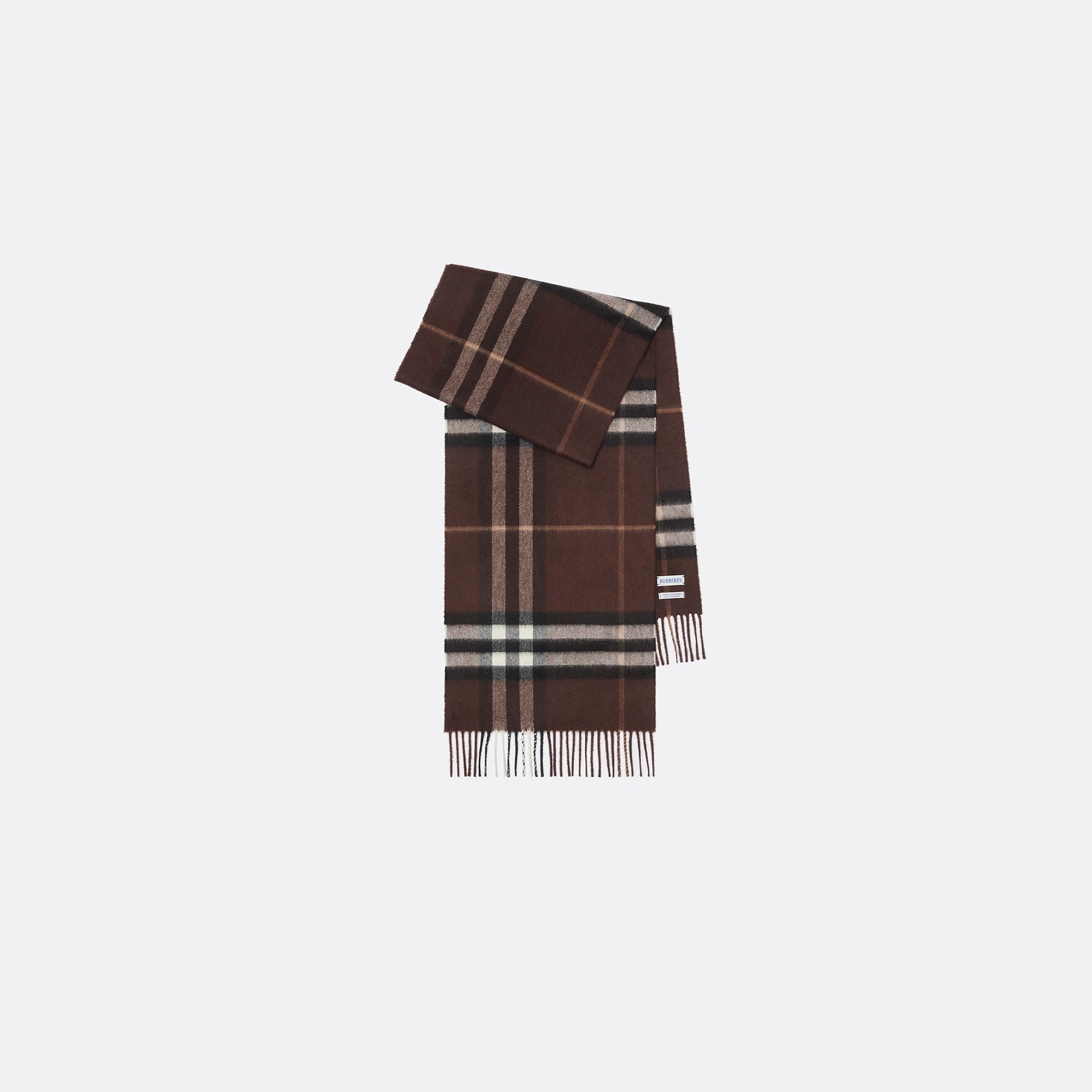 The Check Cashmere Scarf from Burberry in Brown