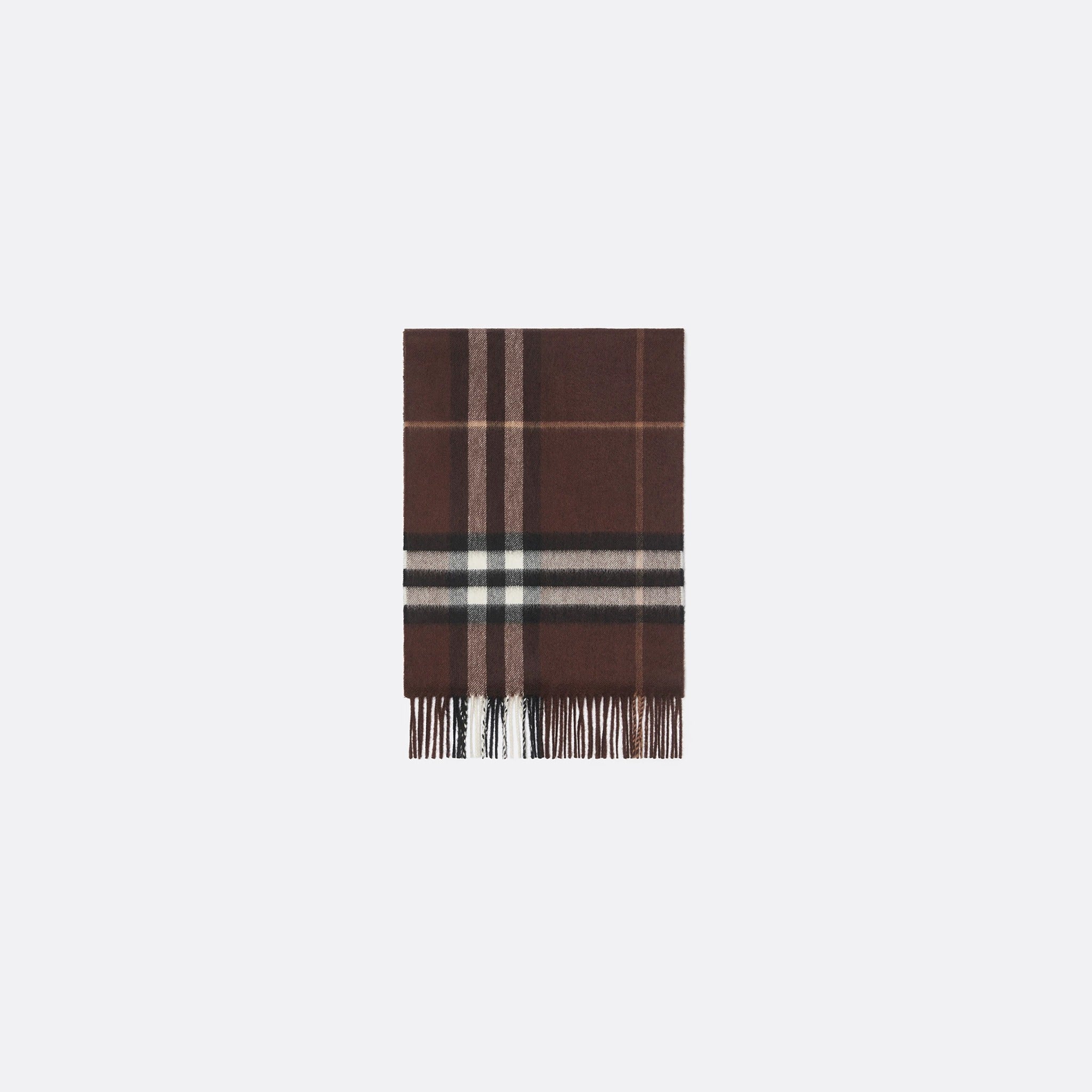 The Check Cashmere Scarf from Burberry in Brown