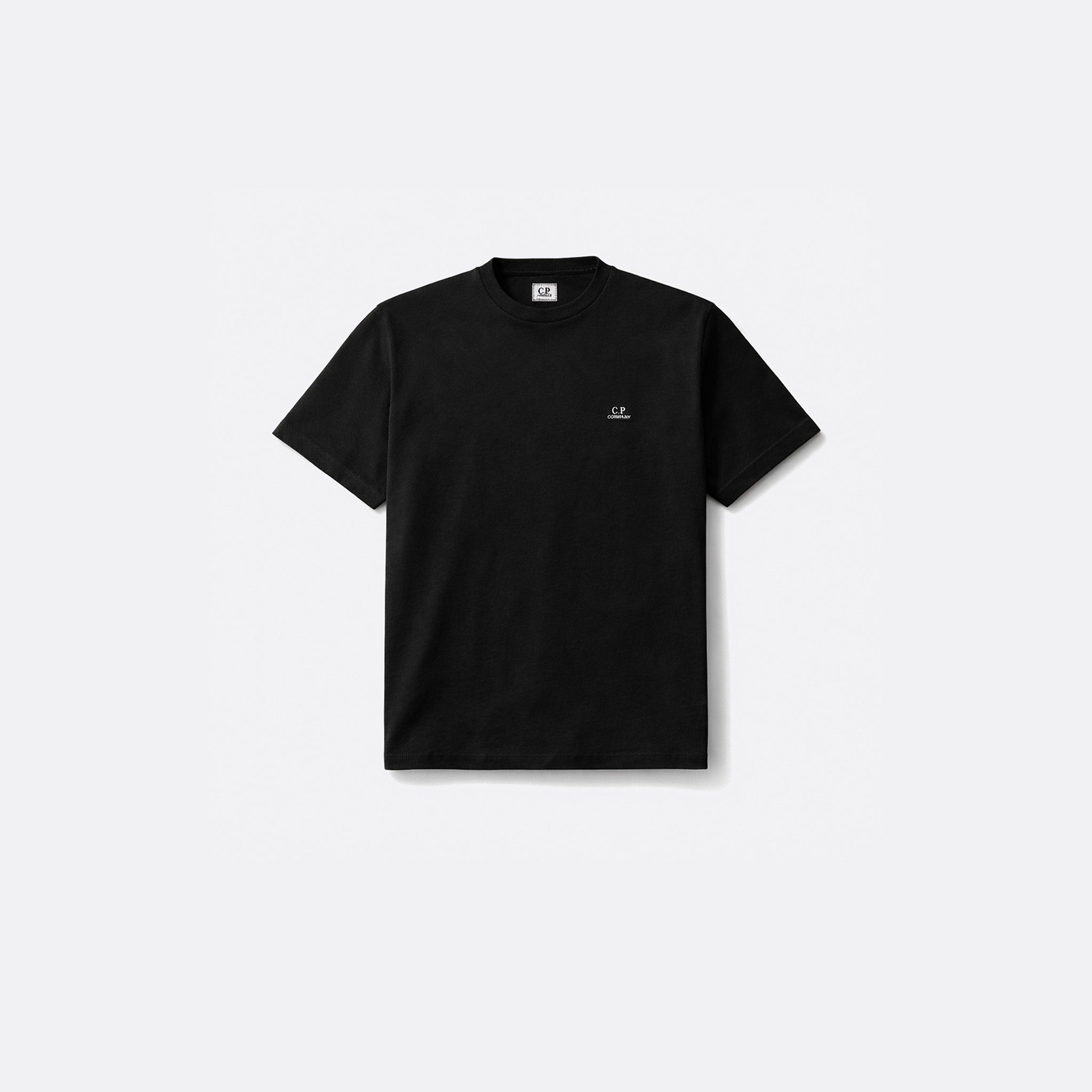30/1 Jersey Short Sleeve Logo Patch T-Shirt from C.P. Company in black