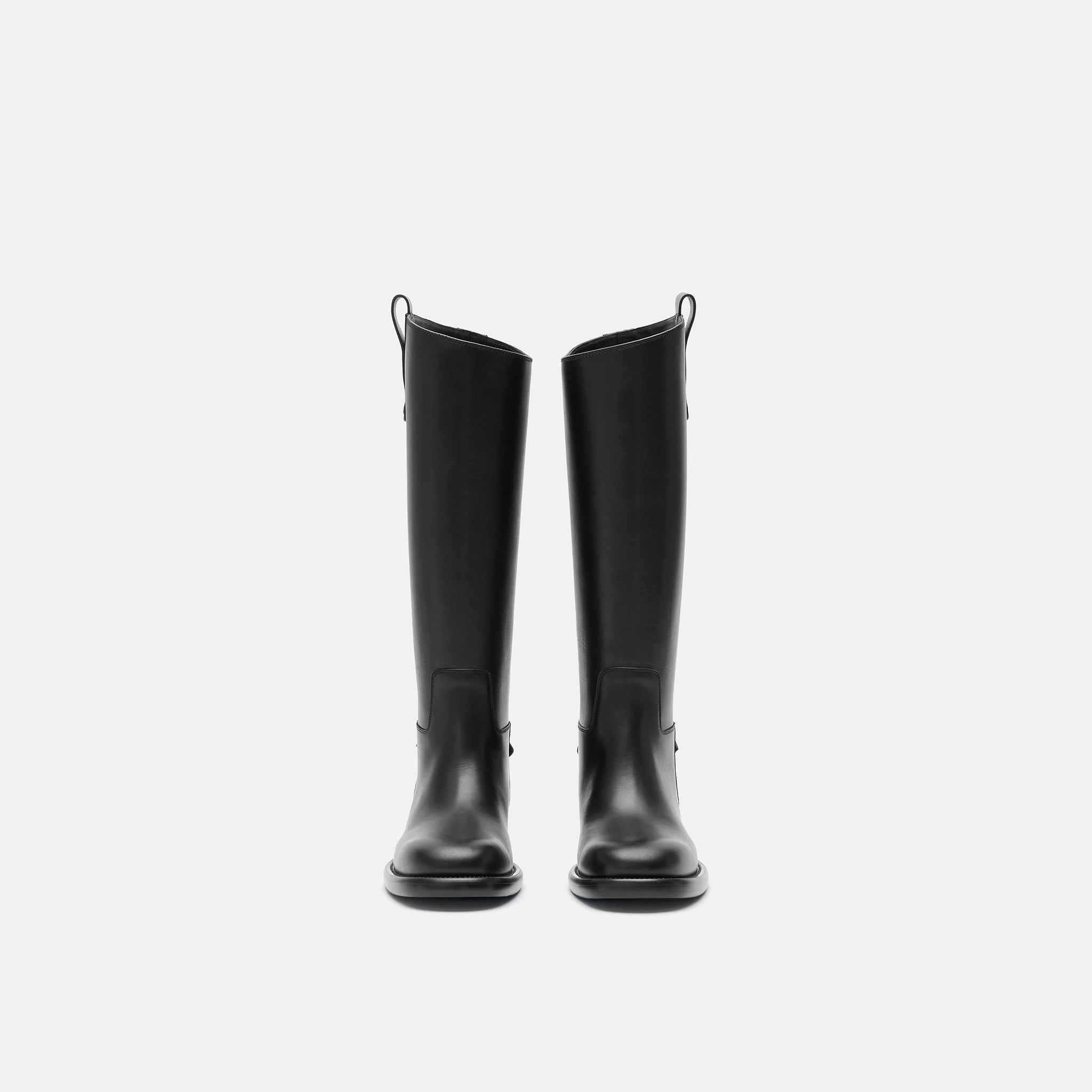 The Leather Cavalier Boots from Burberry in Black