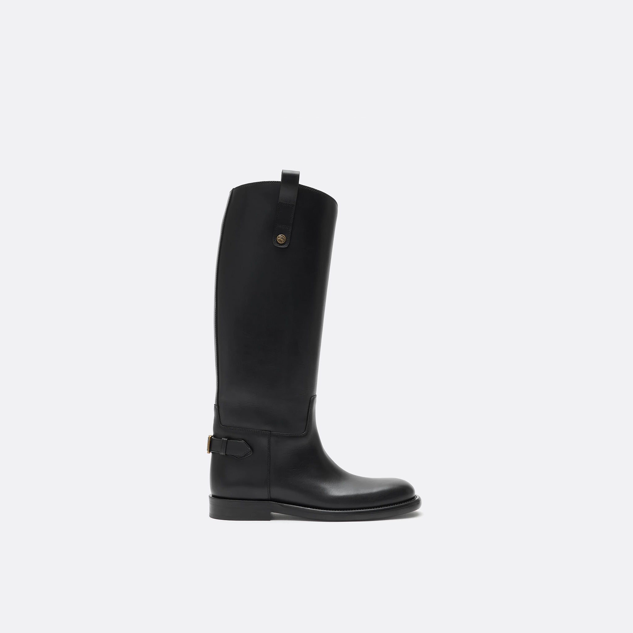 The Leather Cavalier Boots from Burberry in Black