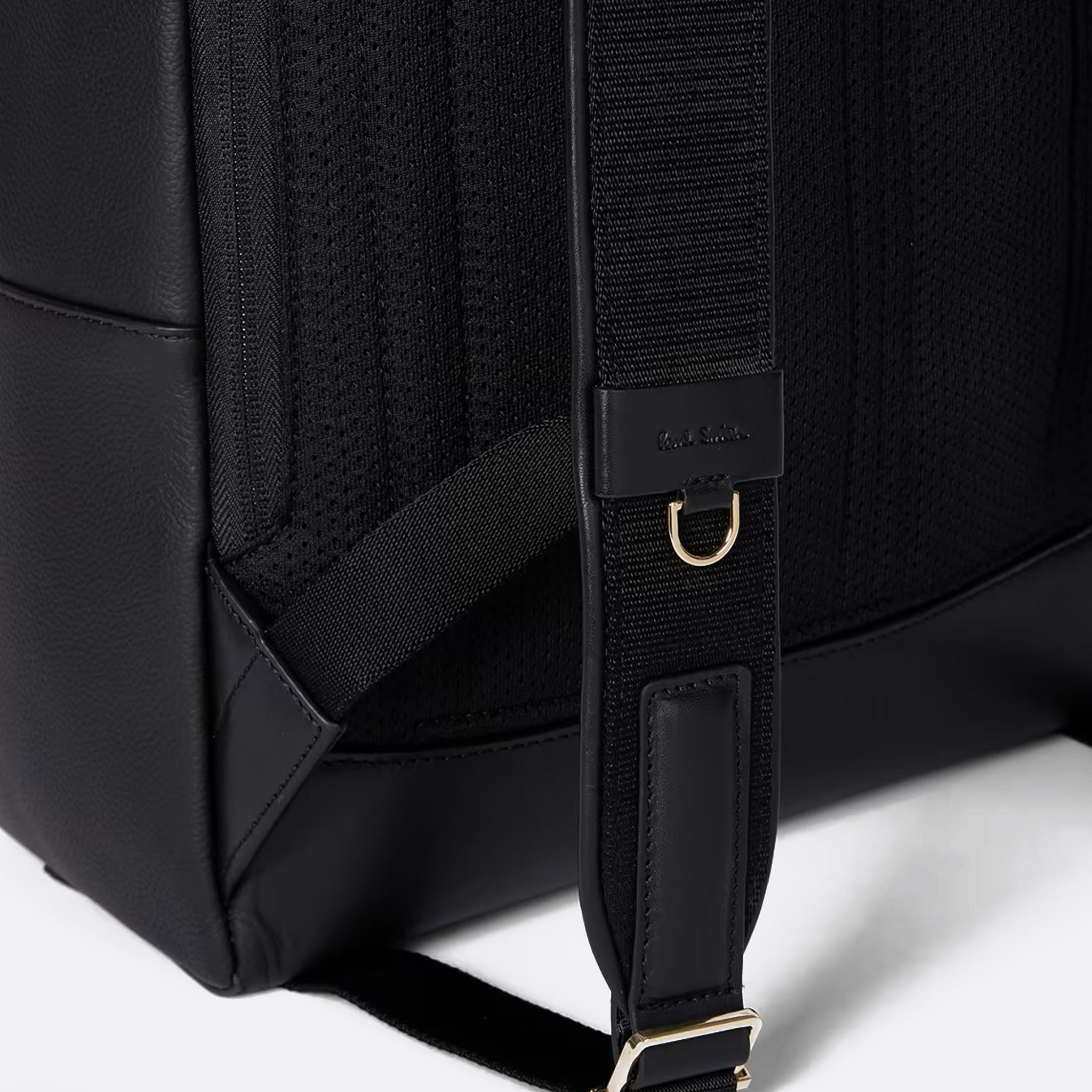 The Leather Signature Stripe Trim Backpack from Paul Smith