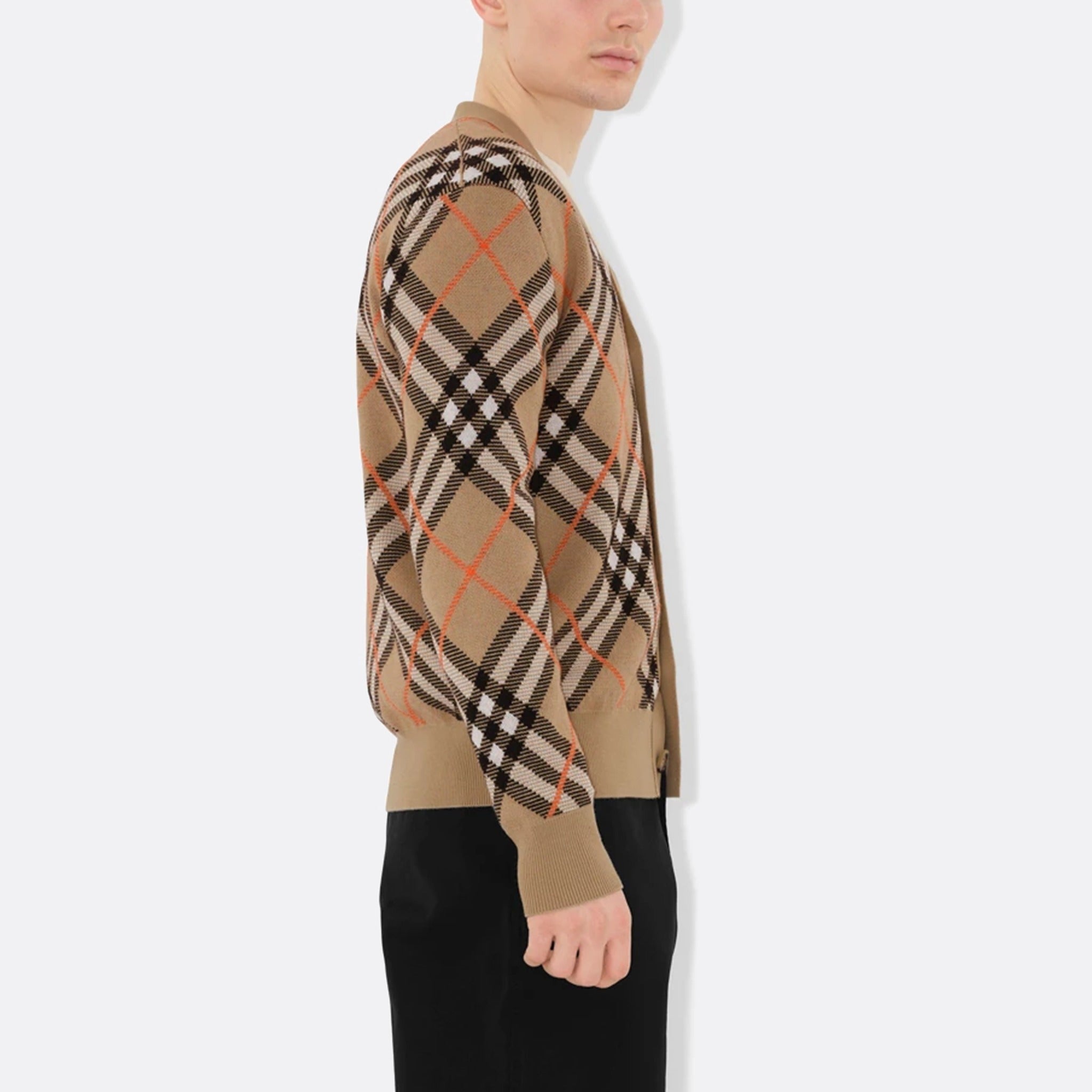 The Check Wool Mohair Blend Cardigan from Burberry