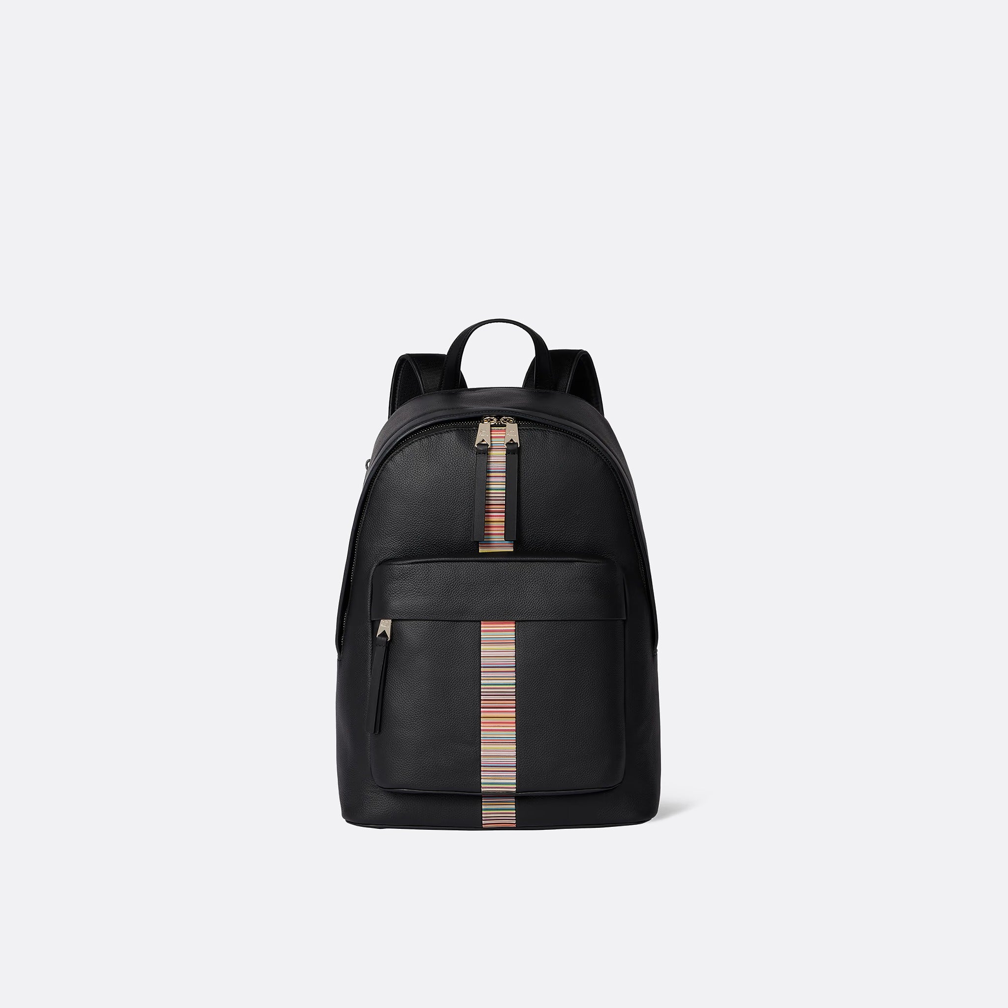 The Leather Signature Stripe Trim Backpack from Paul Smith