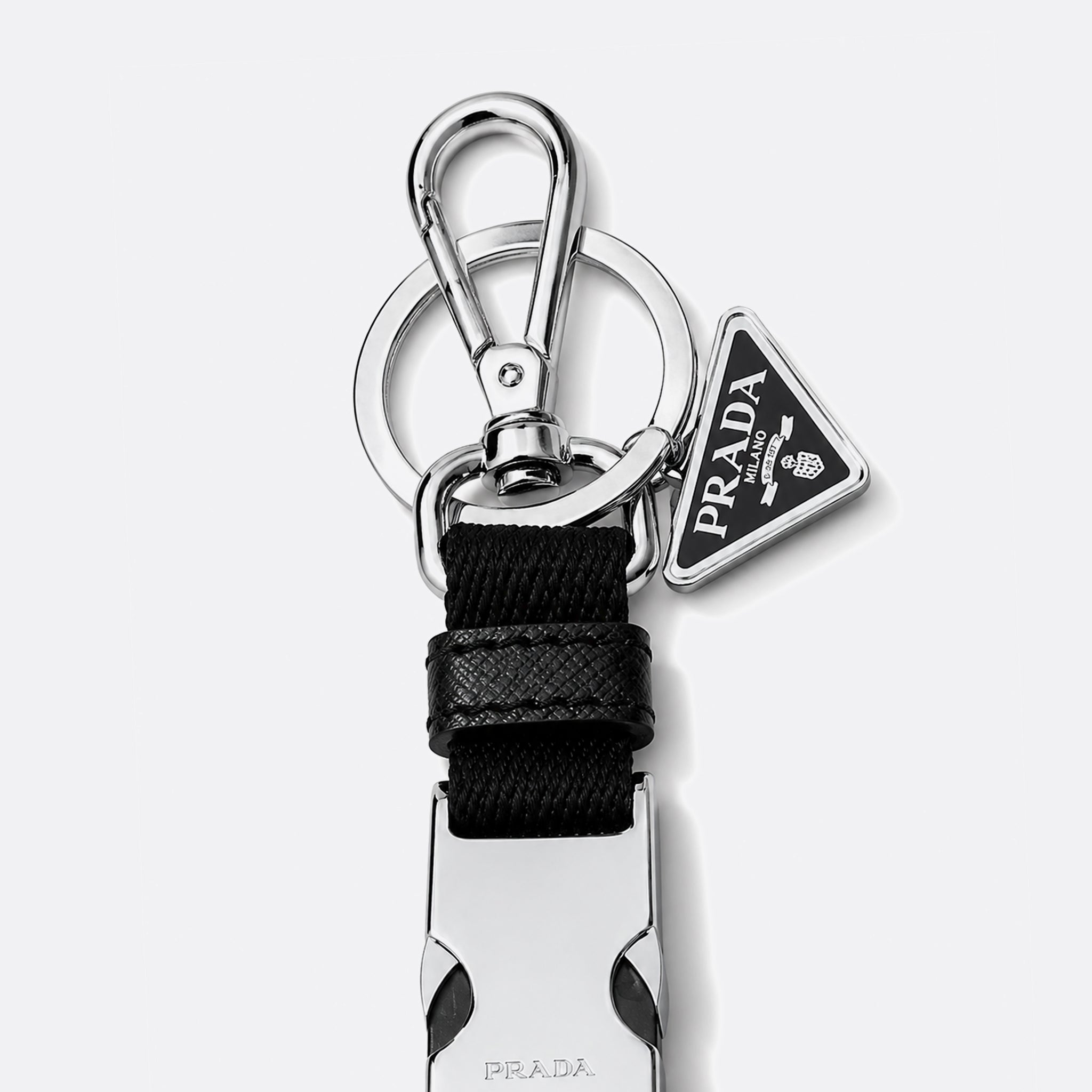 Nylon Buckle Keychain from Prada