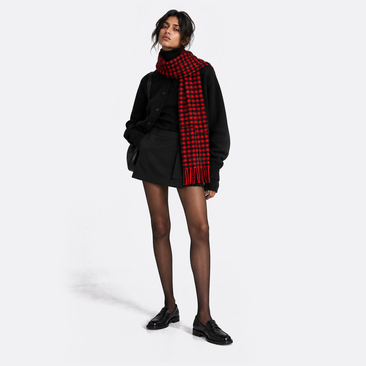 Ami de Coeur Checked Wool Scarf from AMI Paris