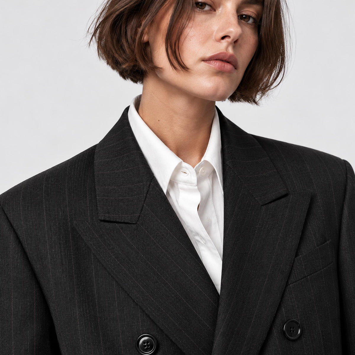 Double-Breasted Striped Wool Blazer from AMI Paris