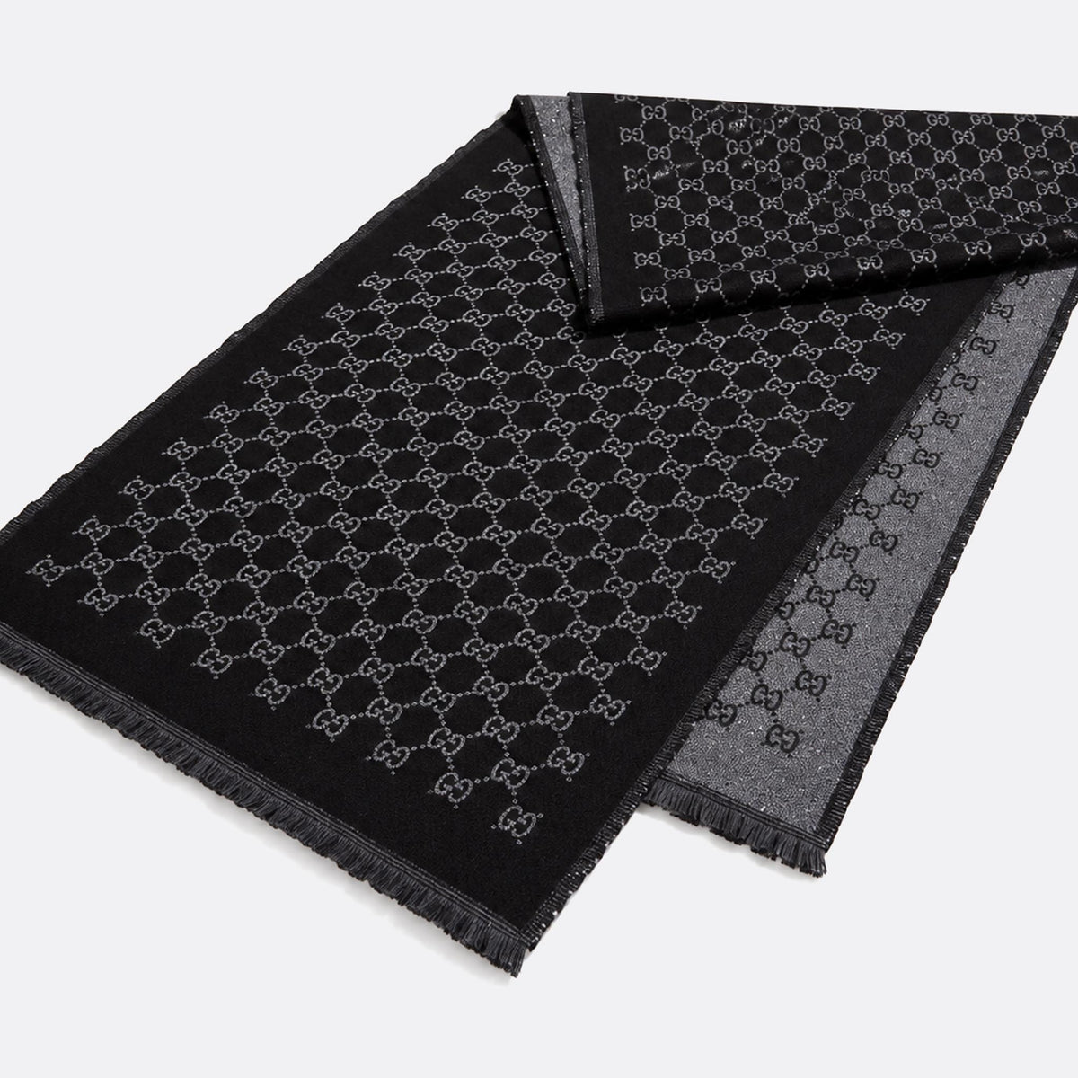 GG Wool Viscose Lamé Scarf from Gucci