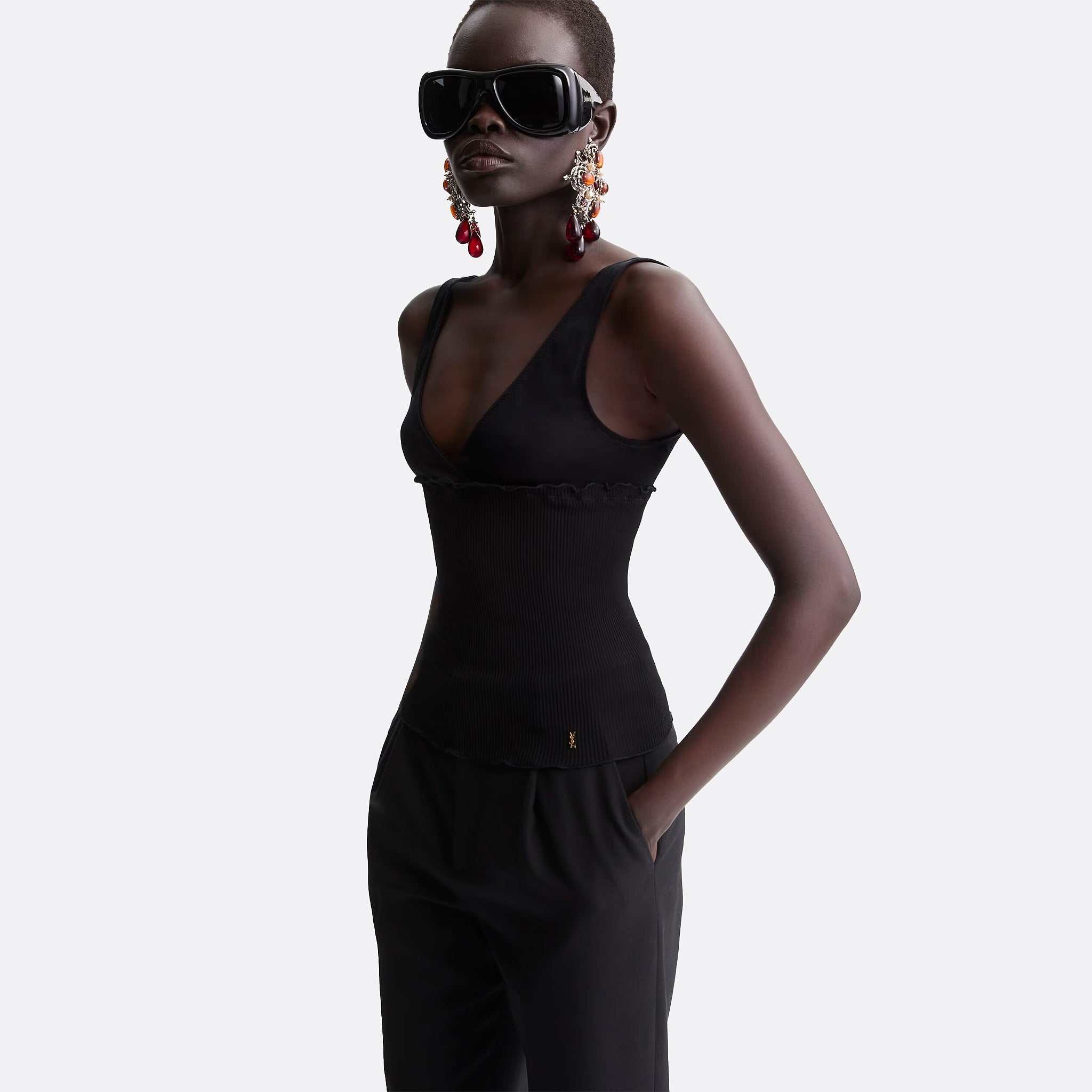 Cassandre Silk Tank Top from Saint Laurent