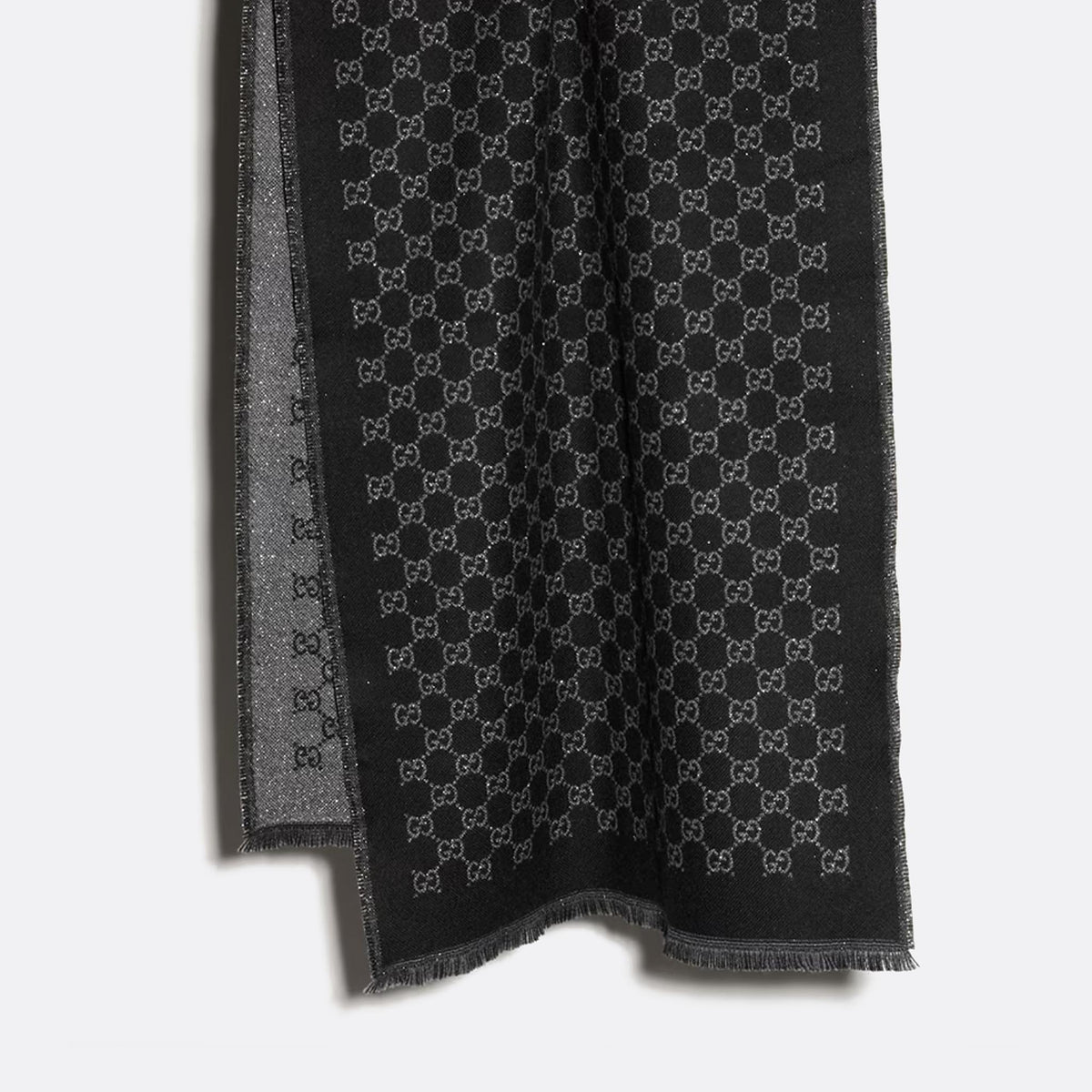 GG Wool Viscose Lamé Scarf from Gucci