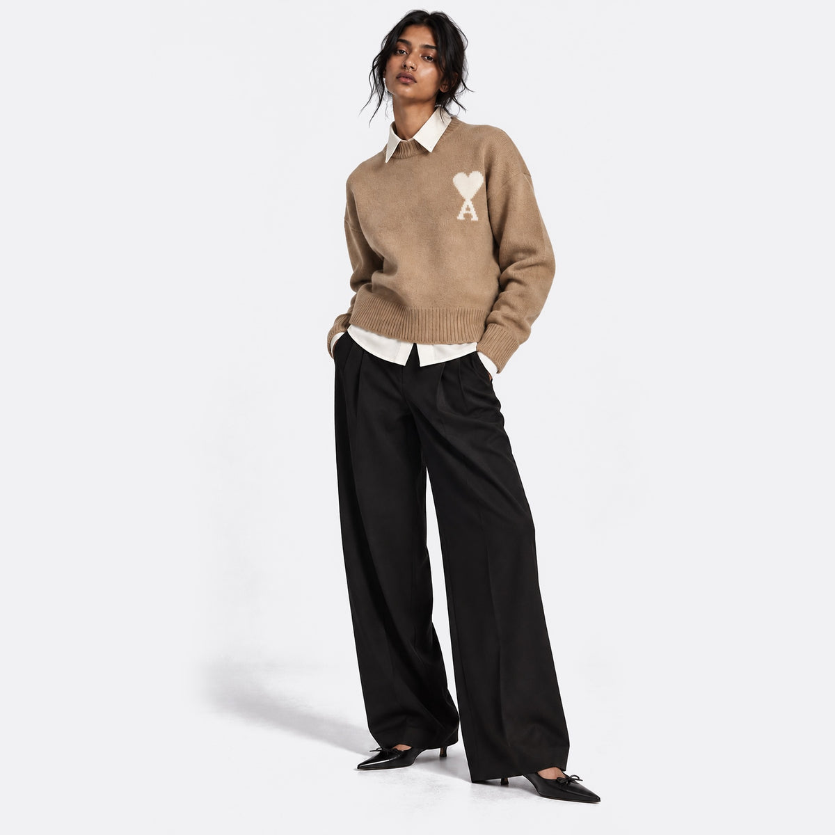 Ami de Coeur Alpaca Crewneck Sweater from AMI Paris