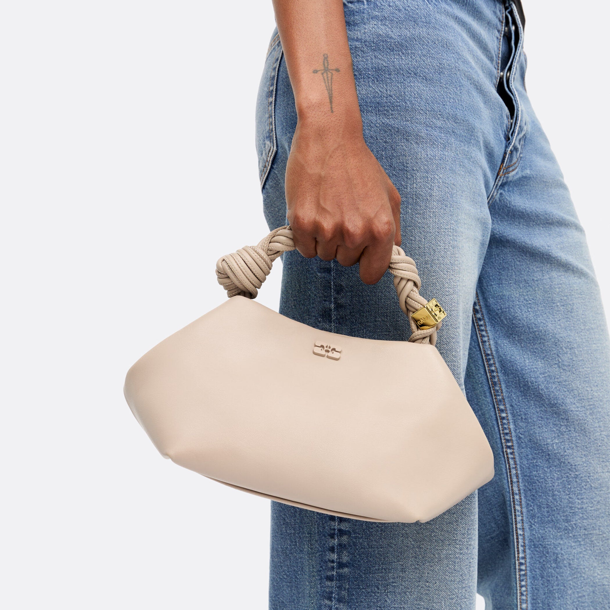 GANNI Light Grey Bou Bag