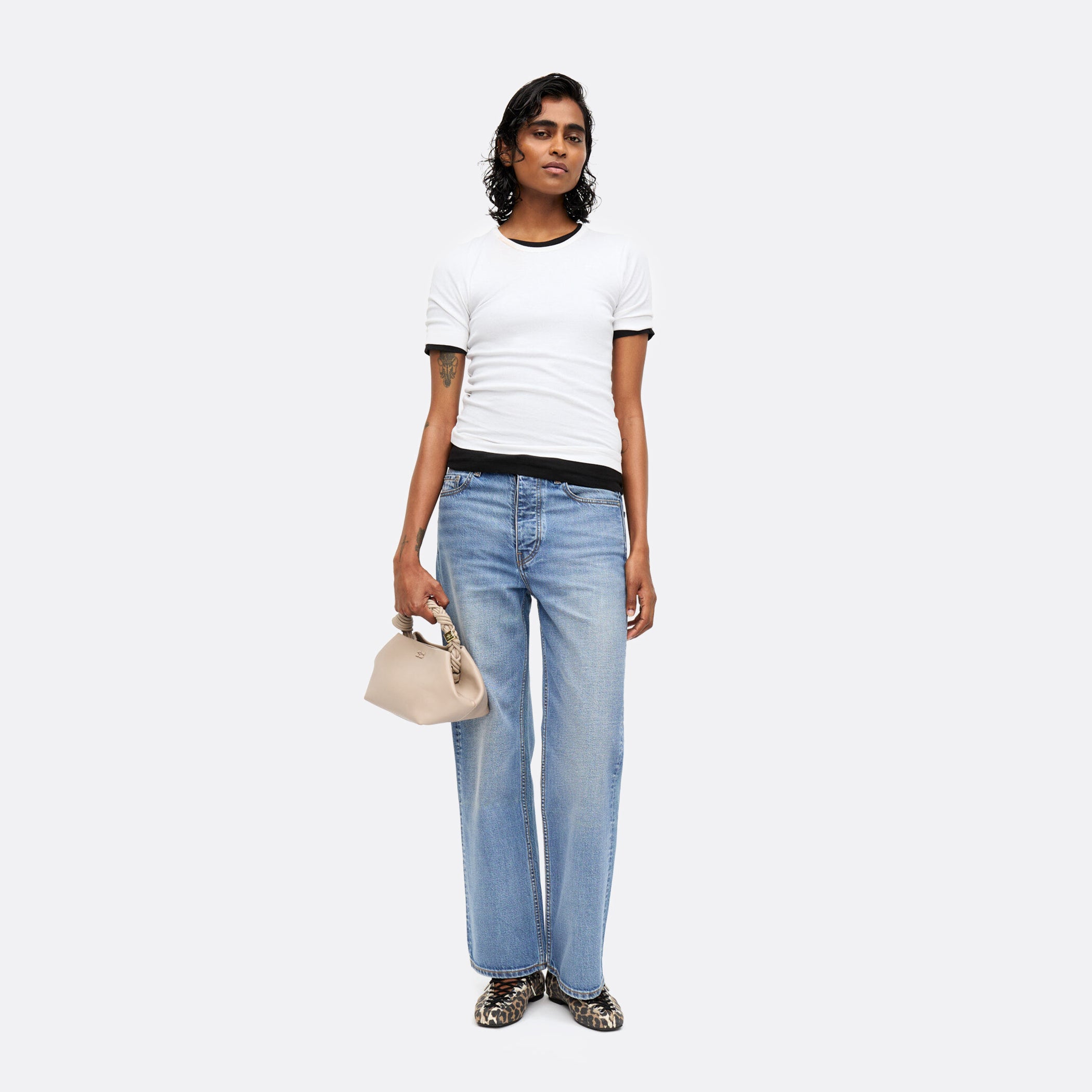 GANNI Light Grey Bou Bag