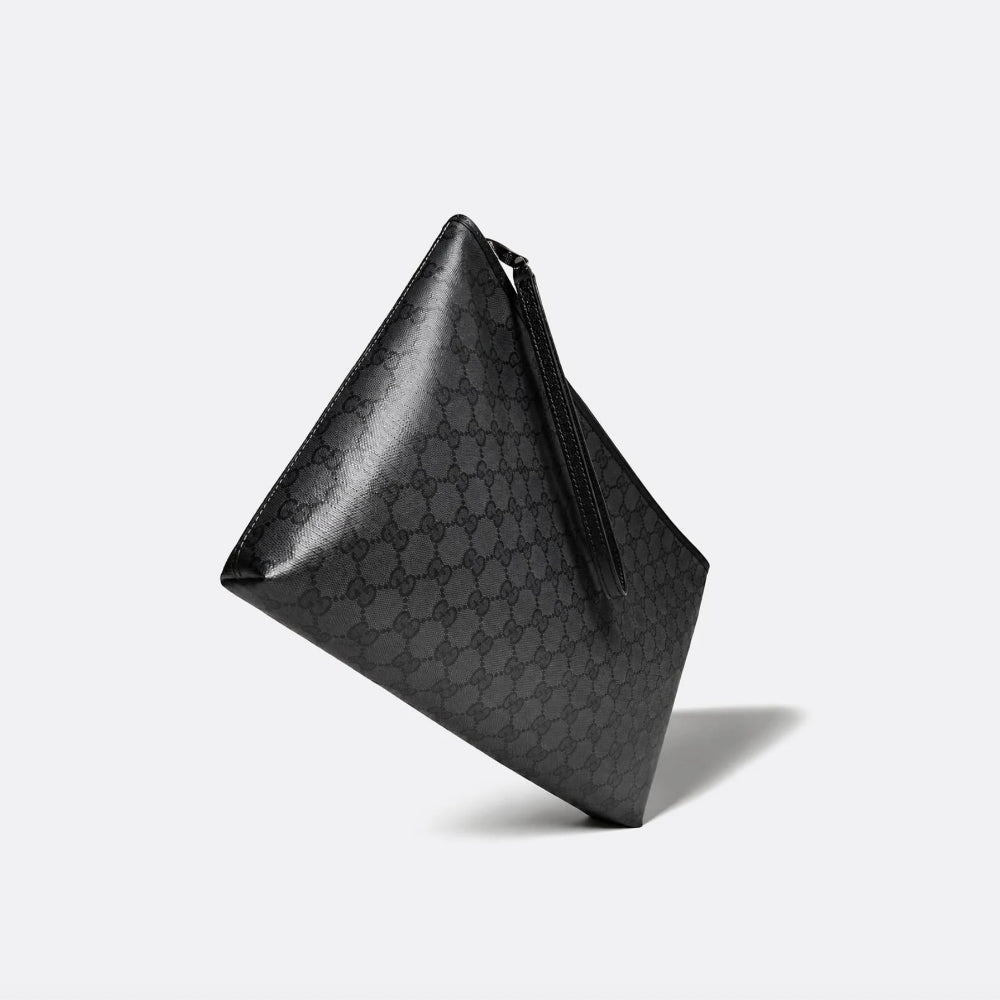 Gucci black GG monogram pouch bag with signature canvas pattern – shop Gucci bags and accessories at ELLIS ROSCH
