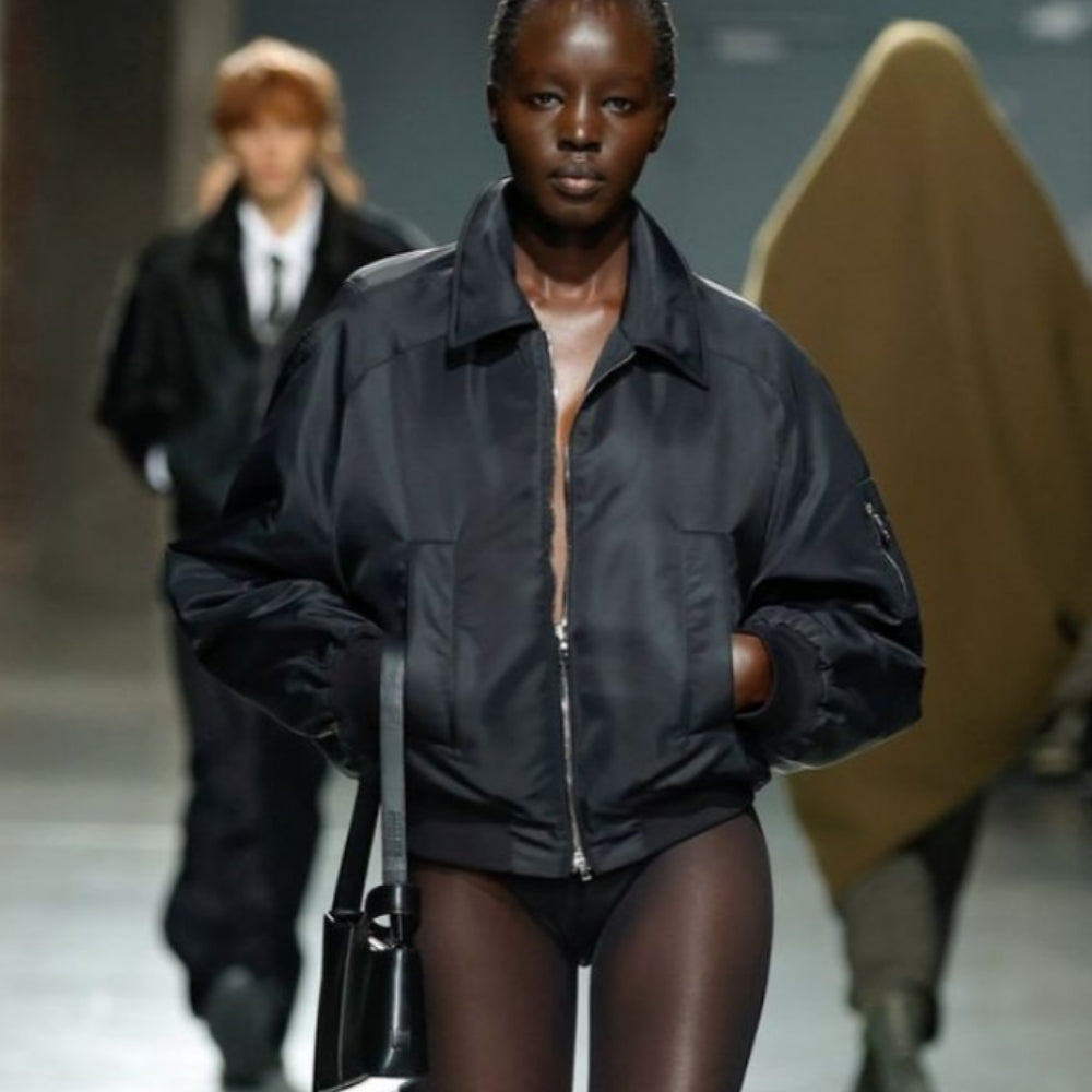 LGN LOUIS GABRIEL NOUCHI Bomber Jacket in Black