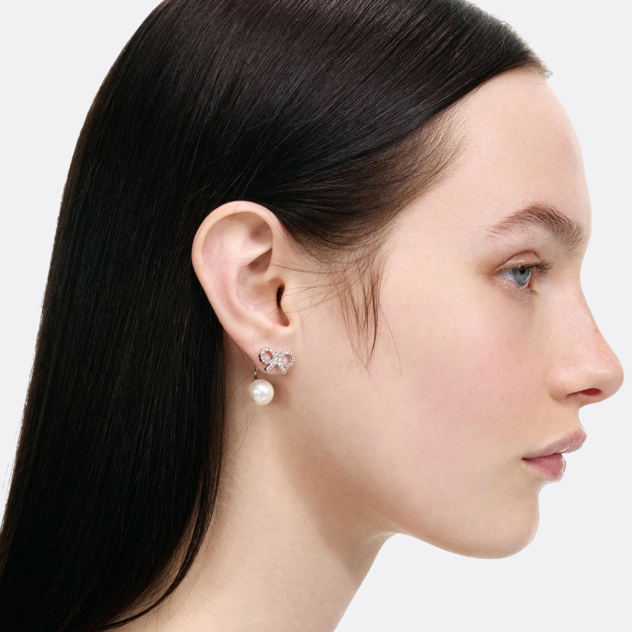 SELF-PORTRAIT_ELLIS-ROSCH_Crystal Bow Pearl Jacket Earrings