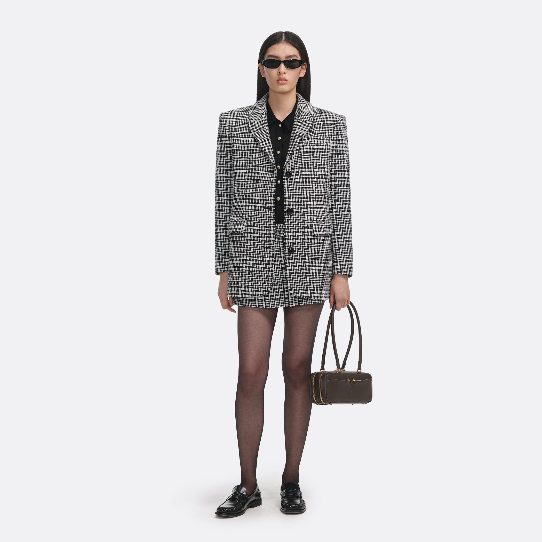 Self-Portrait ELLIS ROSCH Houndstooth Blazer