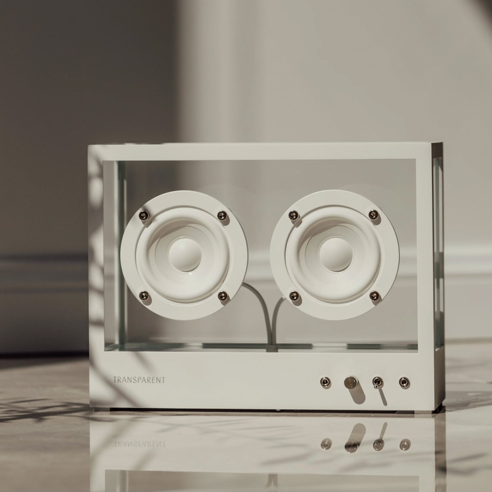 Small Transparent Speaker White