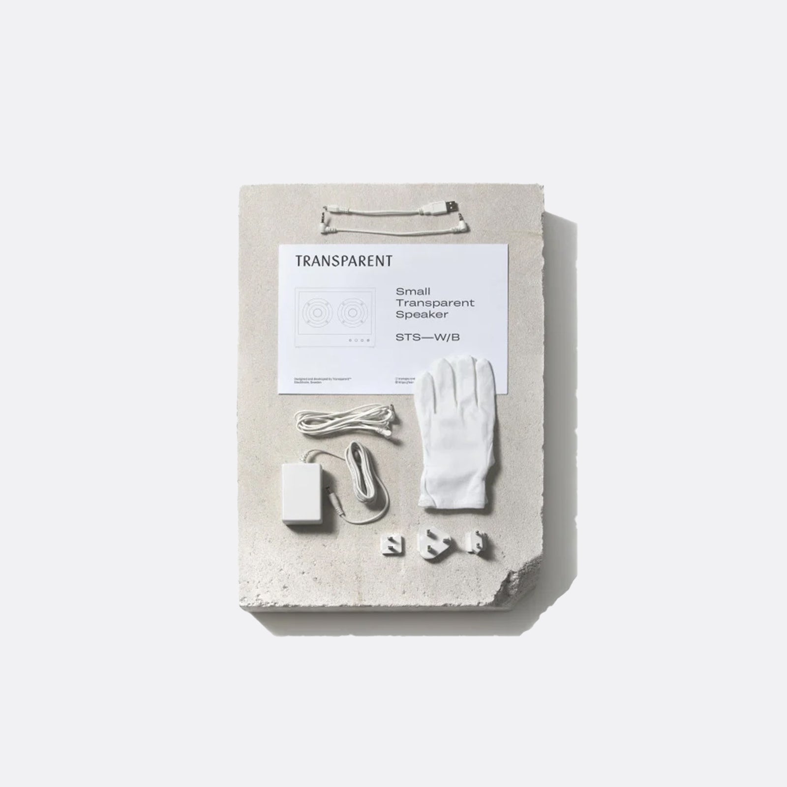 Small Transparent Speaker White