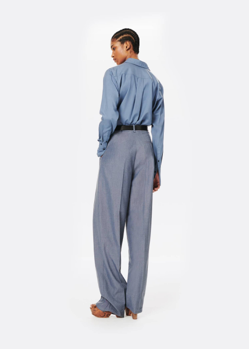 Double Pleat Slouch Trousers