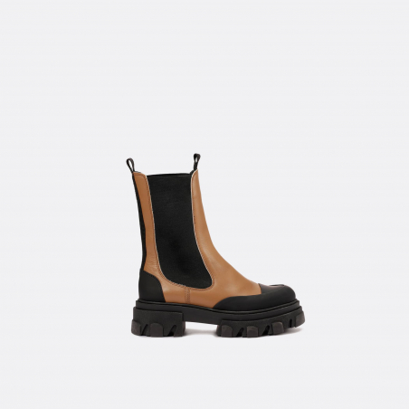 Ganni Cleated Mid Chelsea Boot
