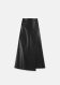 LVIR Vegan Leather Unbalance Wrap Skirt