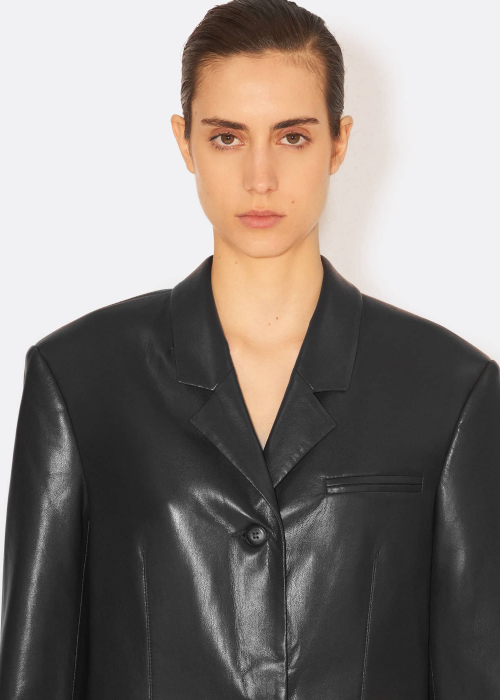 Ariza OKOBOR™ Alt-leather Boxy Fit Blazer
