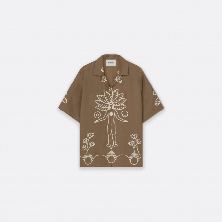 Nanushka Bodil Embroidered Slub Shirt