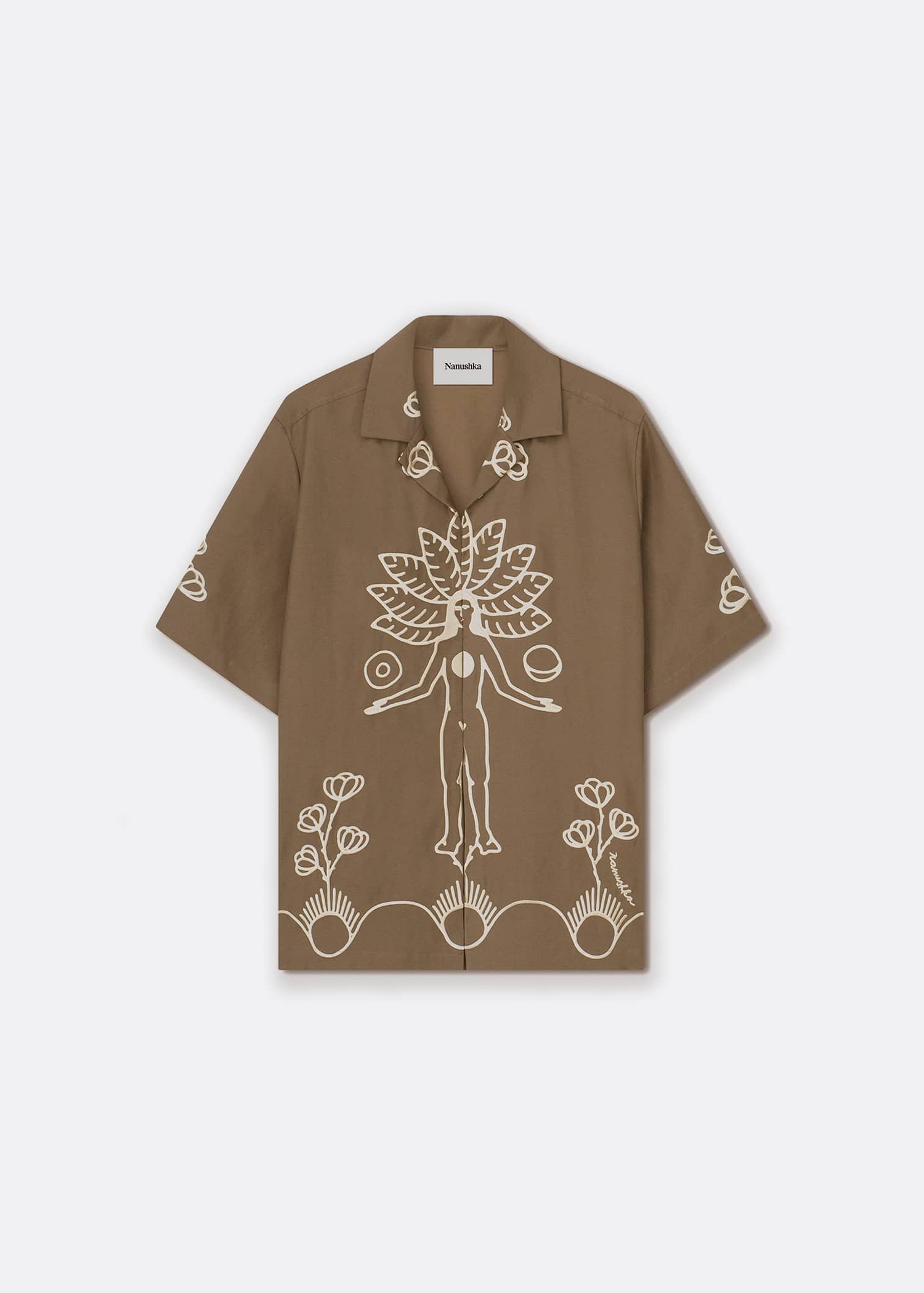 Nanushka Bodil Embroidered Slub Shirt