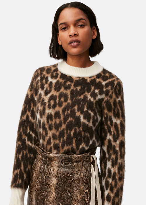 Leopard Pullover Bluse