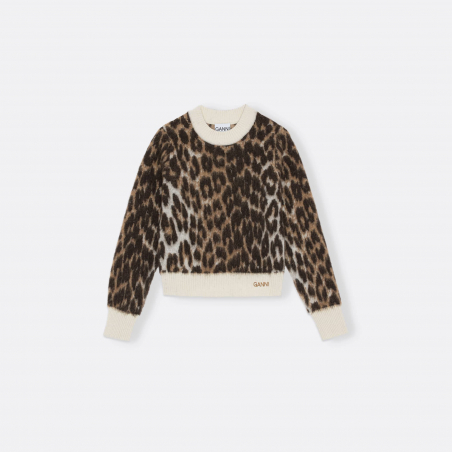 Leopard Pullover Bluse