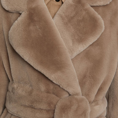 Proenza Schouler White Label Faux Fur Belted Frakke