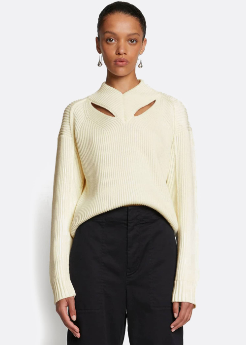 Cashmere Merino 'Cut-Out' Sweater