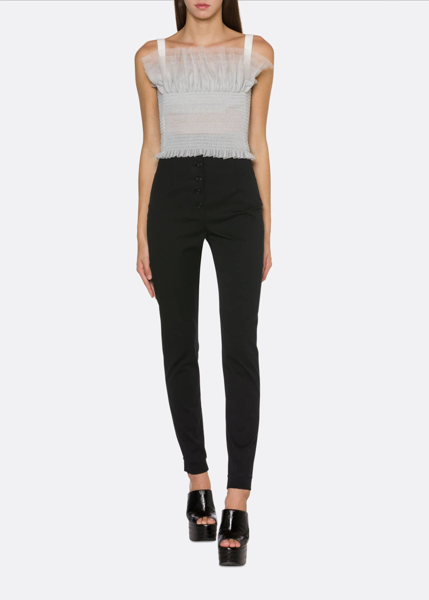 Philosophy di Lorenzo Serafini Cropped Tulle Top