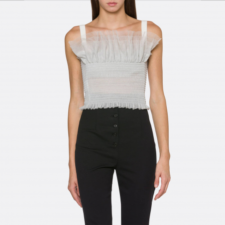 Philosophy di Lorenzo Serafini Cropped Tulle Top Philosophy di Lorenzo Serafini Cropped Tulle Top