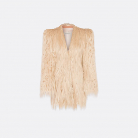 Fitted Furry-effect Coat