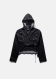 Ottolingear Cropped Belt Denim Paint Jacket