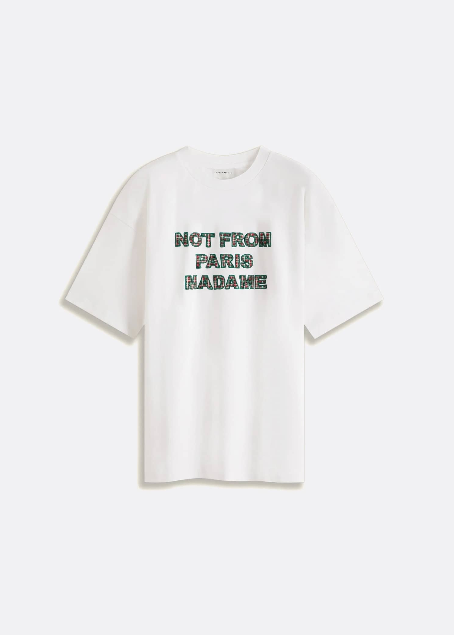 Drôle de Monsieur ’T-Shirt Slogan Tartan’ T-shirt