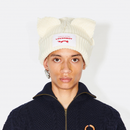 Charles Jeffrey LOVERBOY Chunky Ears Beanie - ECRU