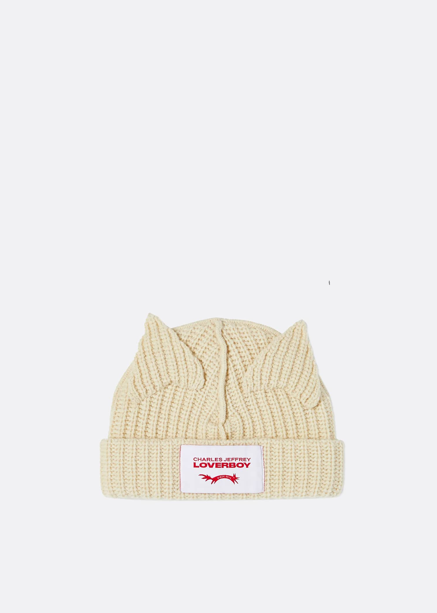 Charles Jeffrey LOVERBOY Chunky Ears Beanie - ECRU