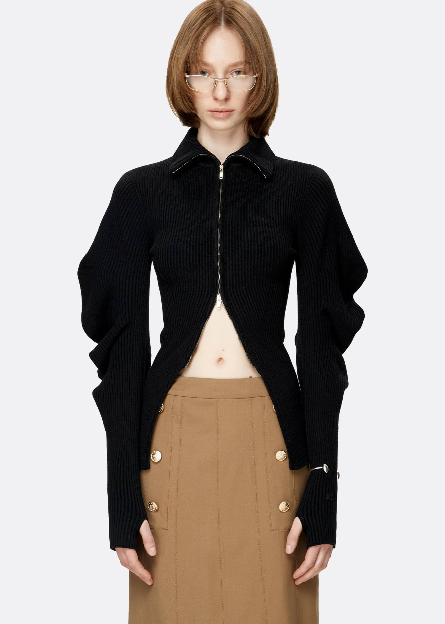 Low Classic Volume Sleeve Knit Cardigan