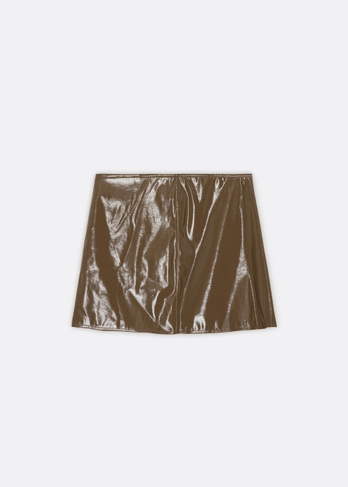 Patent Mini Skirt