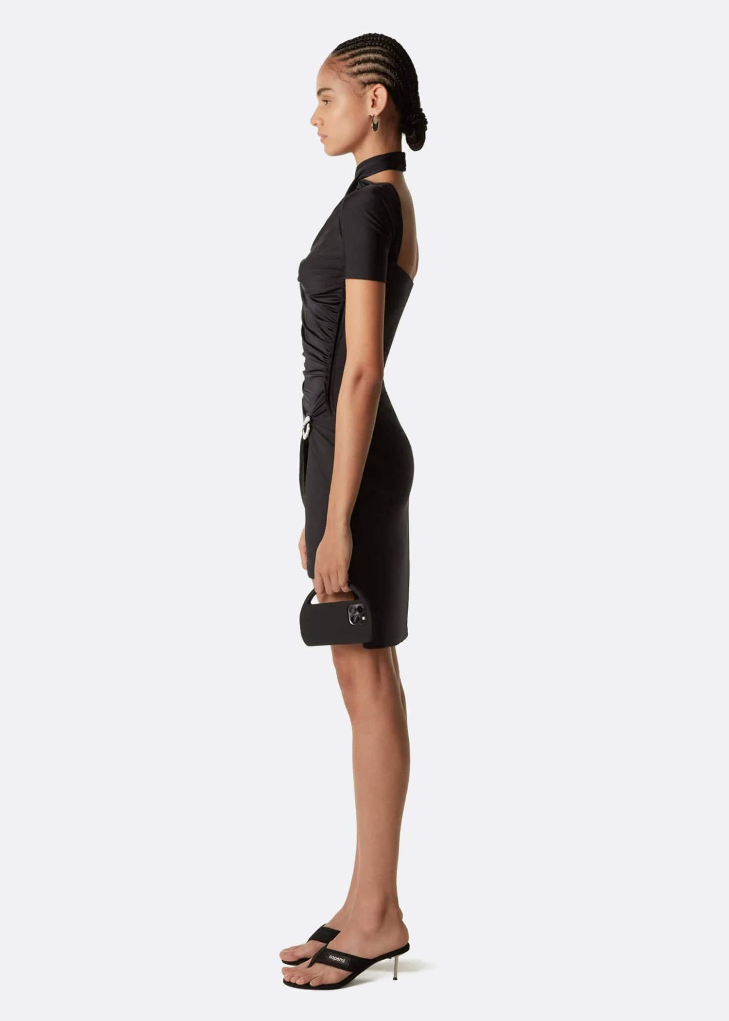 Coperni Asymmetric Draped Jersey Kjole