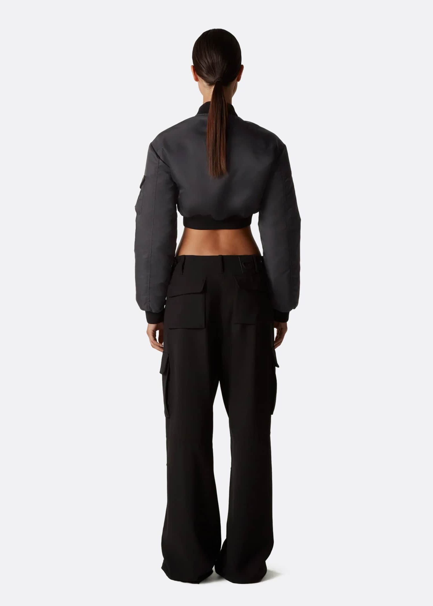 Coperni Cut-Out Cropped Bomber Jacket