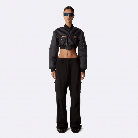 Coperni Cut-Out Cropped Bomber Jacket