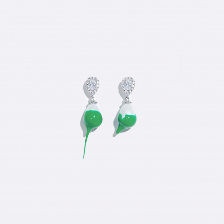 Ottolinger Pearl Drop Earrings Green