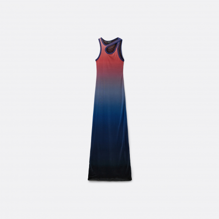 Mesh Blueberry Fade Maxi Dress