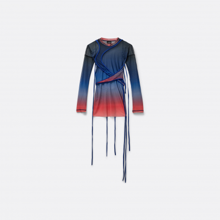 Mesh Wrap Fade Top